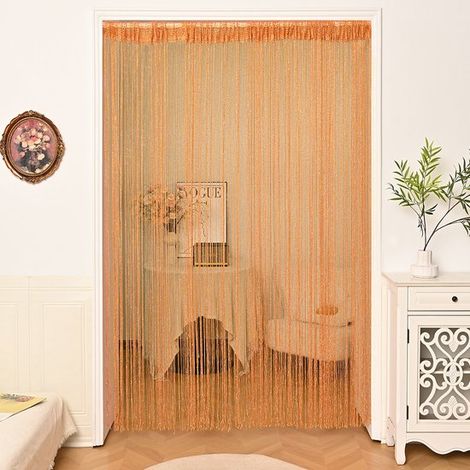 Joli rideau de porte décoratif, rideau séparateur de pièce 200 x 100 cm, rideau simple, idéal pour le salon, le bureau, la chambre, comme décoration de porte, comme séparateur de pièce et pour la déco (1/5)