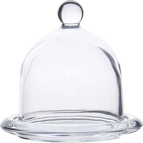 Plateau À Dessert Avec Couvercle Transparent Mini Cloche Verre Gâteaux Fruits Et Pâtisseries Présentoir Protection Anti-Poussière Pour Buffet Et Petit Déjeuner (1/5)