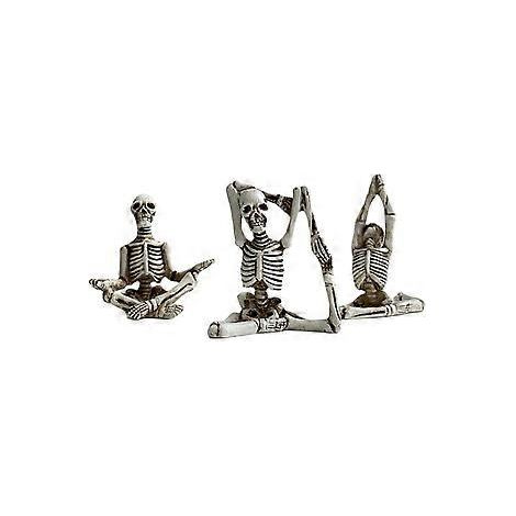 Ornements artisanaux en résine, figurine de crâne de yoga, squelette de corps humain, décoration intérieure (1/5)