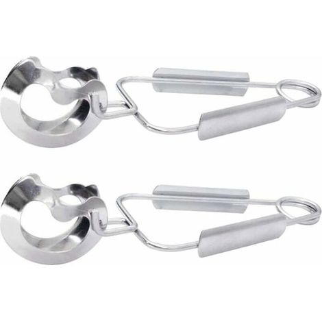 2 Pinces à escargot,Acier inoxydable,Mécanisme à ressort,Poignée ergonomique,Cuisine et barbecue (1/4)