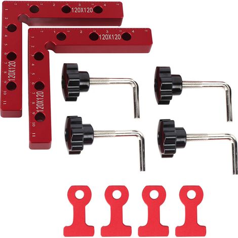 Équerre à angle droit pour menuiserie, serre-joint en alliage d'aluminium anodisé (1/5)
