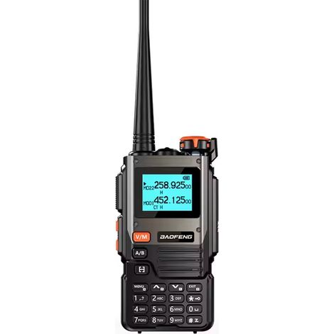 Talkie-walkie portable 5 W longue portée, interphone sans fil VHF/UHF double bande, radio bidirectionnelle 999 canaux, alerte météo NOAA, réception AM/FM, batterie 2600 mAh, écran LCD, lampe torche, c (1/2)