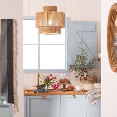 Lámpara Colgante Papel Trenzado Zeiley Neka Natural (1/6)