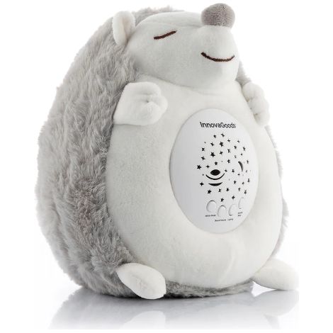 ¡Descubre el adorable Erizo de Peluche con Ruido Blanco y Proyector Quitamiedos Spikey InnovaGoods Este suave y tierno peluche en tonos gris y blanc