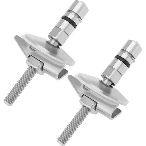 1 Paire de Charnières de Fixation d'abattant de WC M6 x 71,5mm en Acier Inoxydable Support de Fixation de Charnière d'abattant de WC C0102G Compatible avec LUVETT (1/5)