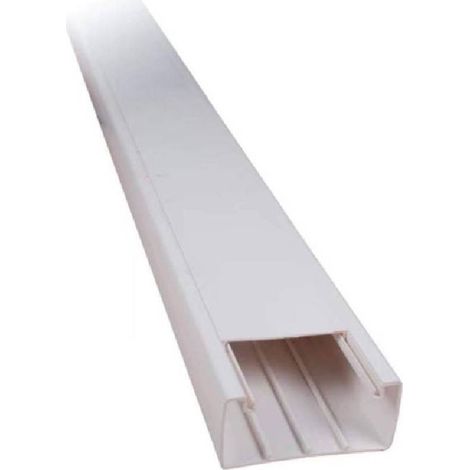 Trade Shop - Set 2 Canalina Passacavi In Plastica 2 Metri 12 X 12 Mm Autoadesiva Ct2 5621212a - (1/2)