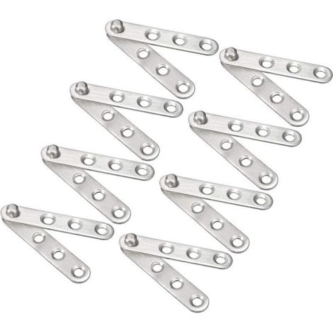 8pcs Charnière Pivot Porte Acier Inox 360 Degré Tournante 60mmx12mm