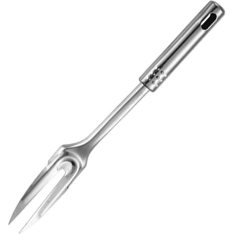 1 Fourchette à viande, acier inoxydable, 2 dents, robuste, pour barbecue, cuisine (1/5)