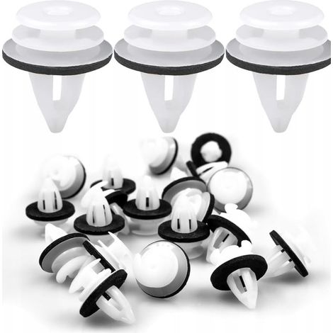 100 clips universales para coche, clips de fijación para coche, herramientas de remache de plástico, grapas para carrocería para parachoques, puertas de coche, kit de reemplazo de guardabarros a presi (1/5)