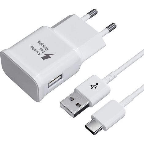 Schnellladegerät für Samsung-Smartphones. Adaptives Schnellladegerät, USB-Stecker mit USB-Typ-C-Ladekabel, kompatibel mit Galaxy A13 5G, S10, S9, S8 Plus, A51, A52, A53 5G, A33, A40, A30 (1/5)