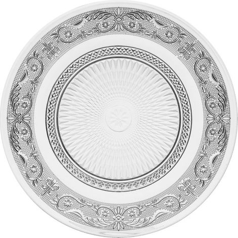 Lot de 6 assiettes plates 25cm en verre transparent – Compatible lave-vaisselle – Design élégant pour table moderne – Secret De Gourmet