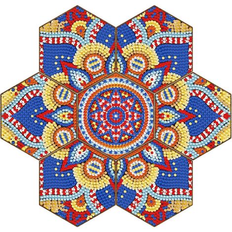 Diamantstickerei – Untersetzer – Wabenmuster – Mandala