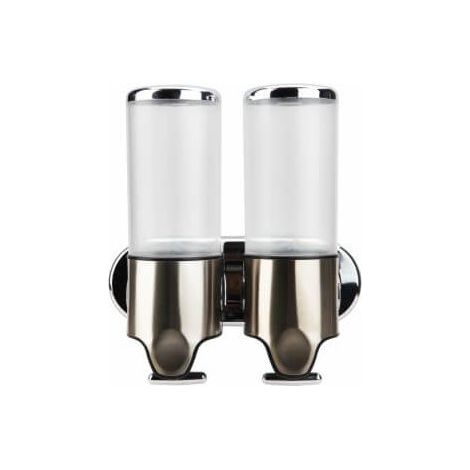 Dispensador doble de jabón y shampoo de 500 ml ultra ergonómico