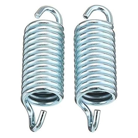 Ressort De Tension Pour Mécanisme De Fauteuil Inclinable - Acier Galvanisé Haute Teneur En Carbone - Longueur Totale 57 mm - Diamètre De Bobine 19 mm - 2 Pièces