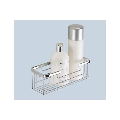 Gedy Smart Rechteckiges Wandregal aus verchromtem Edelstahl 25,2x10,2x8,6 cm