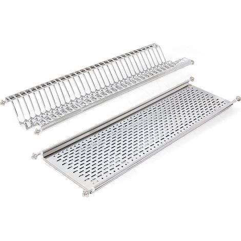 Emuca Scolapiatti a colonna, modulo 900 mm, Acciaio inossidabile