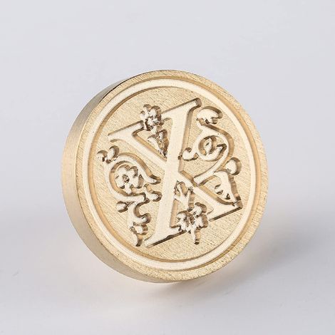 MINKUROW - Sello De Cera Para Sellar Metal Con Letras Del Alfabeto Inglés Antiguo, Sellos Para Velas (X) (1/5)