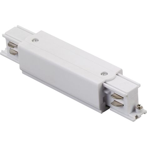 Connecteur central droit blanc rail 3P Polux 327901