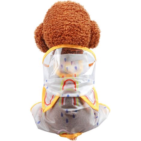 Imperméable arc-en-ciel pour chiens, veste de pluie légère et imperméable, pour chats, animaux de compagnie et chiots (1/5)