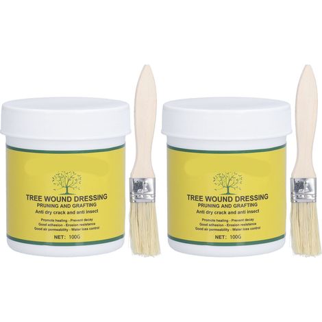 Paquete de 2 tubos de 100 g de sellador reparador para la poda de árboles y plantas. (1/5)