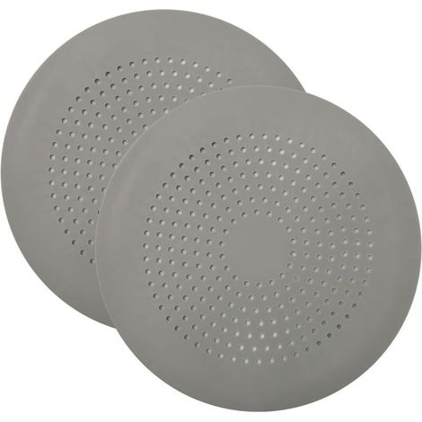 Runder Haarfänger für Duschabläufe mit Saugnapf, einfach zu montieren, 2er-Pack (grau) (1/5)