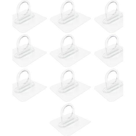 10-Piece Multi-Purpose Adhesive Hooks for Bathroom, No Drilling Required, Self-Adhesive PVC Gel Bottle Holder, Easy Tool-Free Installation (1/5)
