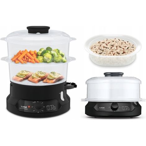 Tefal VC139810 Minicompact cuocivapore nero 6 litri