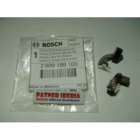 Repuesto original BOSCH 2609199169 Juego de escobillas de carbono