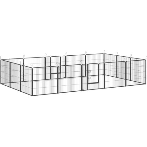 Parque para cachorros, 16 paneles, plegable con puerta, 3,2 m x 3,2 m (1/5)