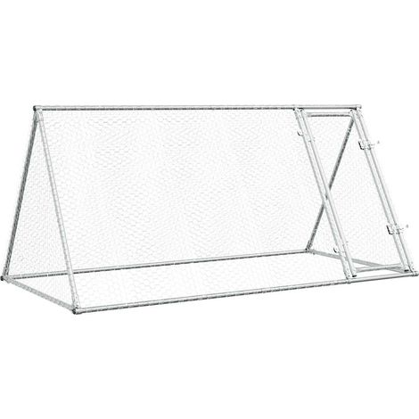 Maison Exclusive - Gabbia per Polli Argento 200x105x91 cm in Acciaio Zincato