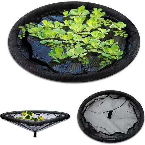 Cesta de protección flotante, barrera flotante de 80 cm, isla flotante de flora, crecimiento óptimo e inhibición de algas, mejora la calidad del agua, dispensador de sombra para peces (1/5)