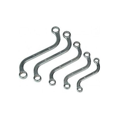 Juego 5 llaves en "S" CHROME PLATED