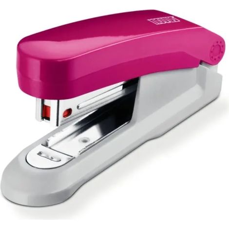 Novus evolution e15 fresh grapadora de sobremesa - hasta 15 hojas - grapado cerrado y clavado - incluye 200 grapas nâº10 - color rosa/gris