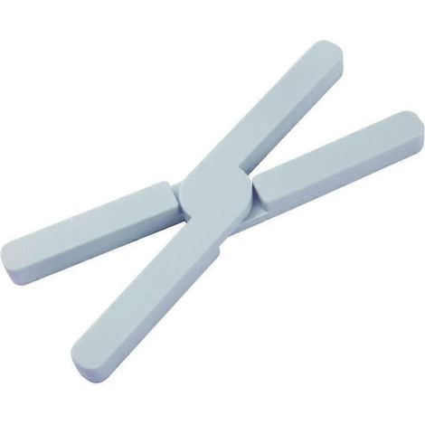 Faltbarer Untersetzer für heiße Pfannen, hitzebeständiger Ständer, Topf-/Teller-/Tassenhalter, Silikon, blau