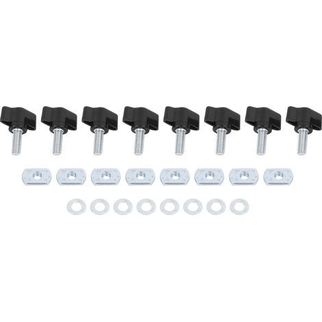 Kit de fixation à retrait rapide pour toit rigide, écrou à vis à pouce adapté à la Jeep Wrangler YJ TJ JK M8 25mm 95-16. (1/5)
