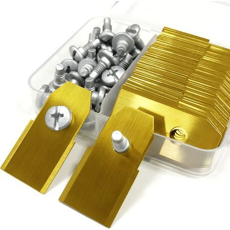 Paquete de 30 cuchillas de repuesto de titanio para robots cortacésped Worx Landroid y Landxcape Zoef Robot. (1/5)