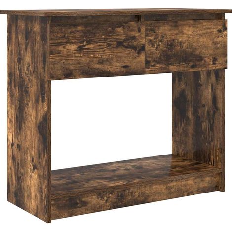 Maison Exclusive - Tavolo Consolle con Cassetti Rovere Fumo 85,5x38,5x74,5 cm