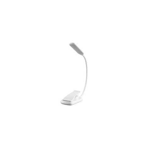 Lampe de lecture rechargeable Mini 7 LED, 3 niveaux de lumière blanche chaude et froide, flexible, facile à clipser, lampe de lecture de nuit pour le lit, 1 pièce (blanche)-Crezuo