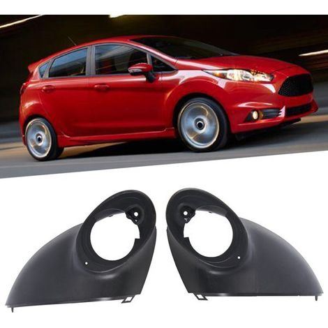 Black material: ABS. One pair of rearview mirror bottom bracket covers suitable for Ford Fiesta 09- (1/4)
