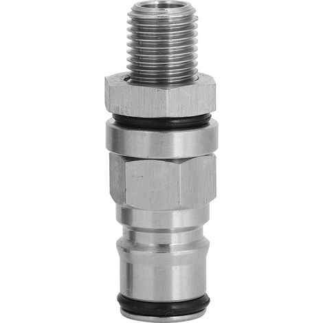 Adaptateur à verrou à bille pour fût de bière en acier inoxydable 304, accessoire brassage maison, filetage 1/4 pouce NPT, sans soudure, étanche (liquide) (1/5)
