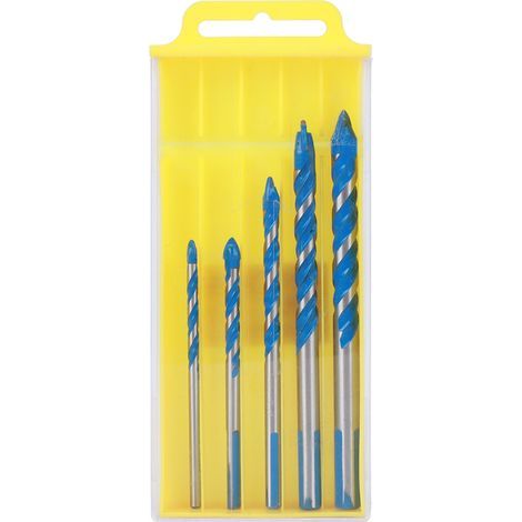 Foret central pour carreaux de céramique, outil de perçage de trous muraux, bricolage (4mm 5mm 6mm 8mm 10mm), 5 pièces (1/5)
