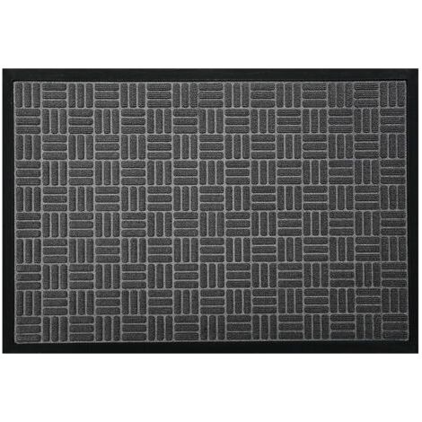 1 Moderner Küchenläufer, gerahmt, saugfähig, rutschfest, waschbar, Grau – 45x75 cm (1/5)