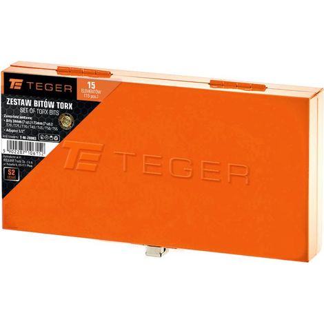 Juego de puntas Torx (15 uds.) / teger (1/2)