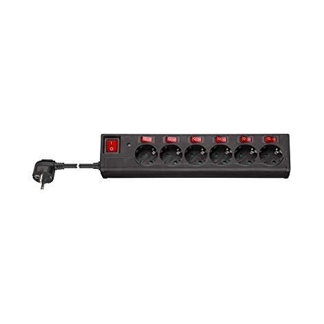 goobay Goobay 72567 - 1,5 m - 6 sortie(s) CA - Intérieur - Type F - Noir - CE (72567)