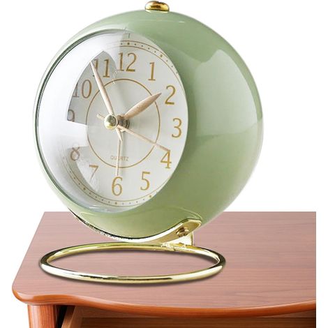 Réveil mignon - vintage sans tic-tac Horloge de chevet bureau (1/5)