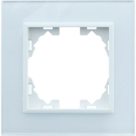 IluminaShop - Marco de Cristal Empotrable Blanco para 1 Modulo Serie wLux (1/2)