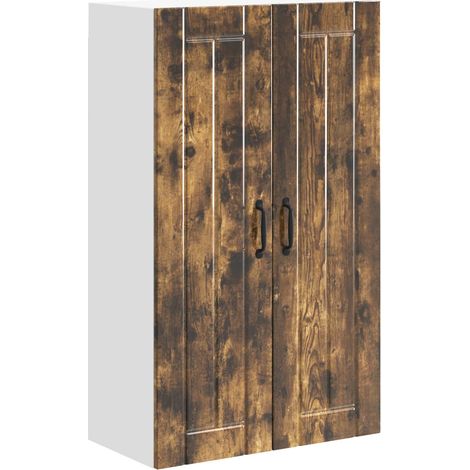 Maison Exclusive - Armadietto a muro LUCCA Rovere Fumo 60 x 31 x 100 cm