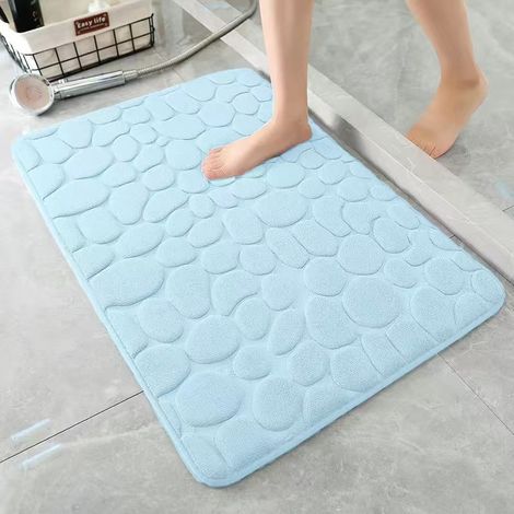 Doux et agréable au toucher - moelleux et confortable - antidérapant - élastique - séchage rapide - Bleu clair（4060cm）