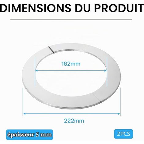 Chimney Rosette 150 mm-160 mm Wall Mounted Stainless Steel Pipe Rosette 150 mm-160 mm Diameter 162 x 222 x 5 mm Heat Resistant for Boilers (1/4)