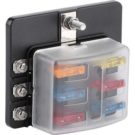 Boîtier porte-fusibles PBT à 6 voies avec indicateur LED pour voiture, bateau, yacht (1/5)